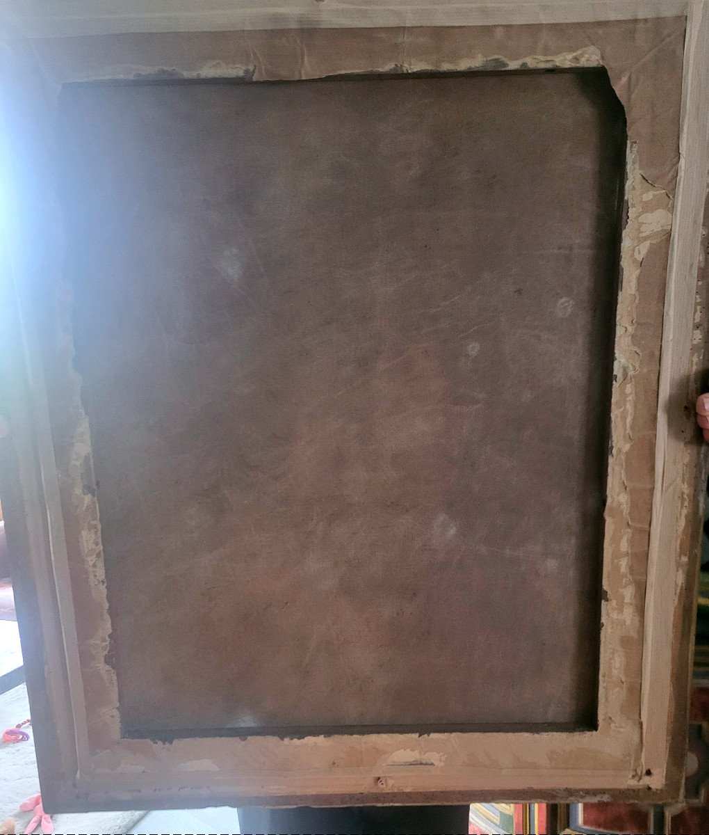 PAIRE DE GRANDS ET MAGNIFIQUES  PASTELS, PORTRAITS FEMME ET HOMME DE QUALITE-  XVIIIème-photo-1