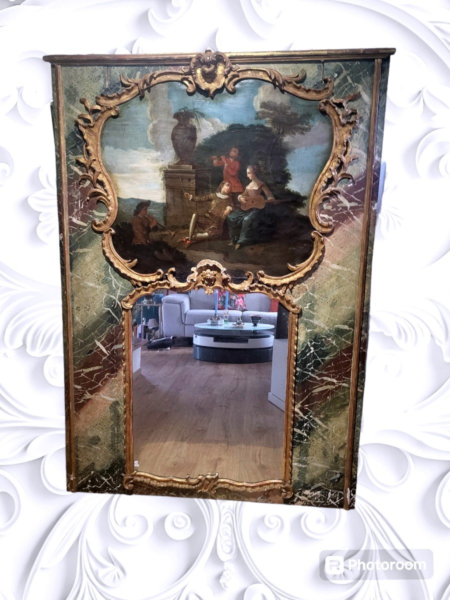 Trumeau Louis XV - XVIIIeme -photo-2