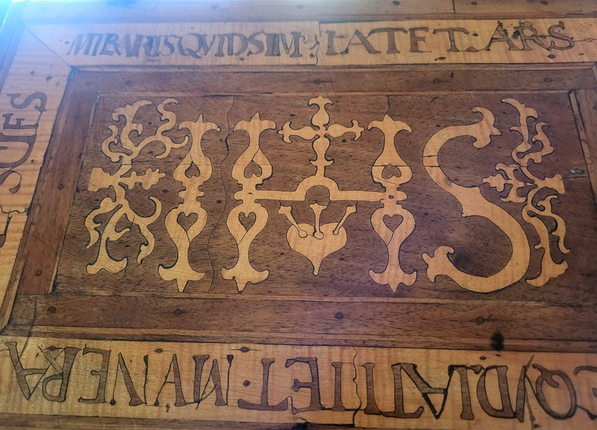 Ecritoire, Cabinet De Voyage En Marqueterie, Origine Religieuse époque XVIIeme-photo-3