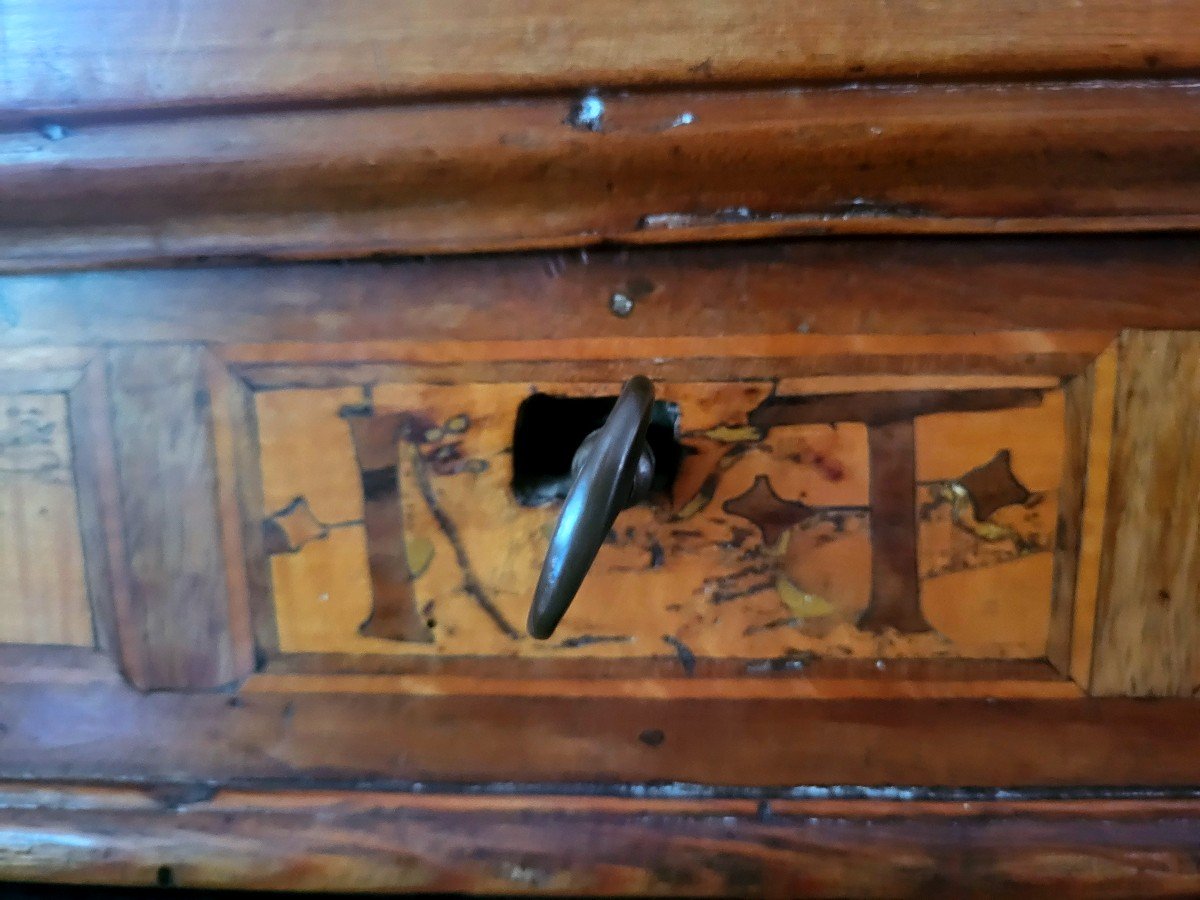 Ecritoire, Cabinet De Voyage En Marqueterie, Origine Religieuse époque XVIIeme-photo-3