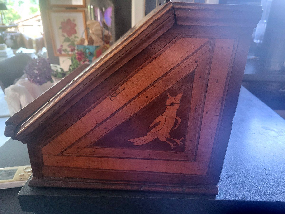 Ecritoire, Cabinet De Voyage En Marqueterie, Origine Religieuse époque XVIIeme-photo-6