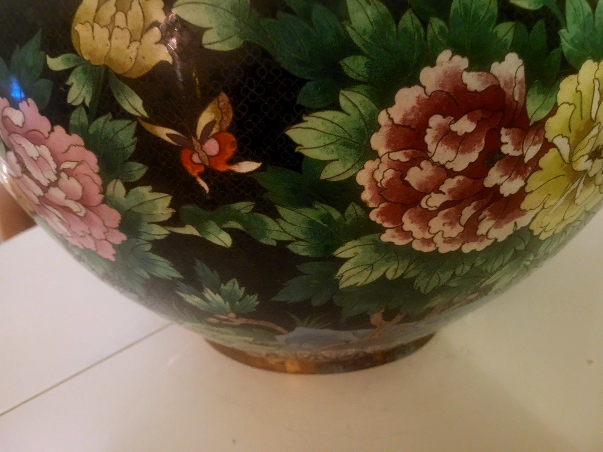 Cache Pot Cloisonné- Epoque XIXeme-photo-3