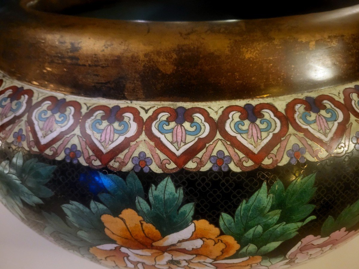 Cache Pot Cloisonné- Epoque XIXeme-photo-4