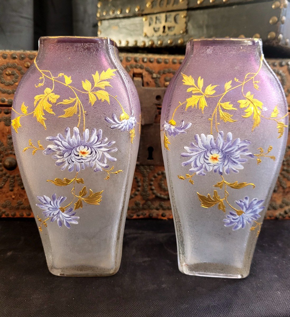 Paire De Vases Legras Montjoye XIXeme