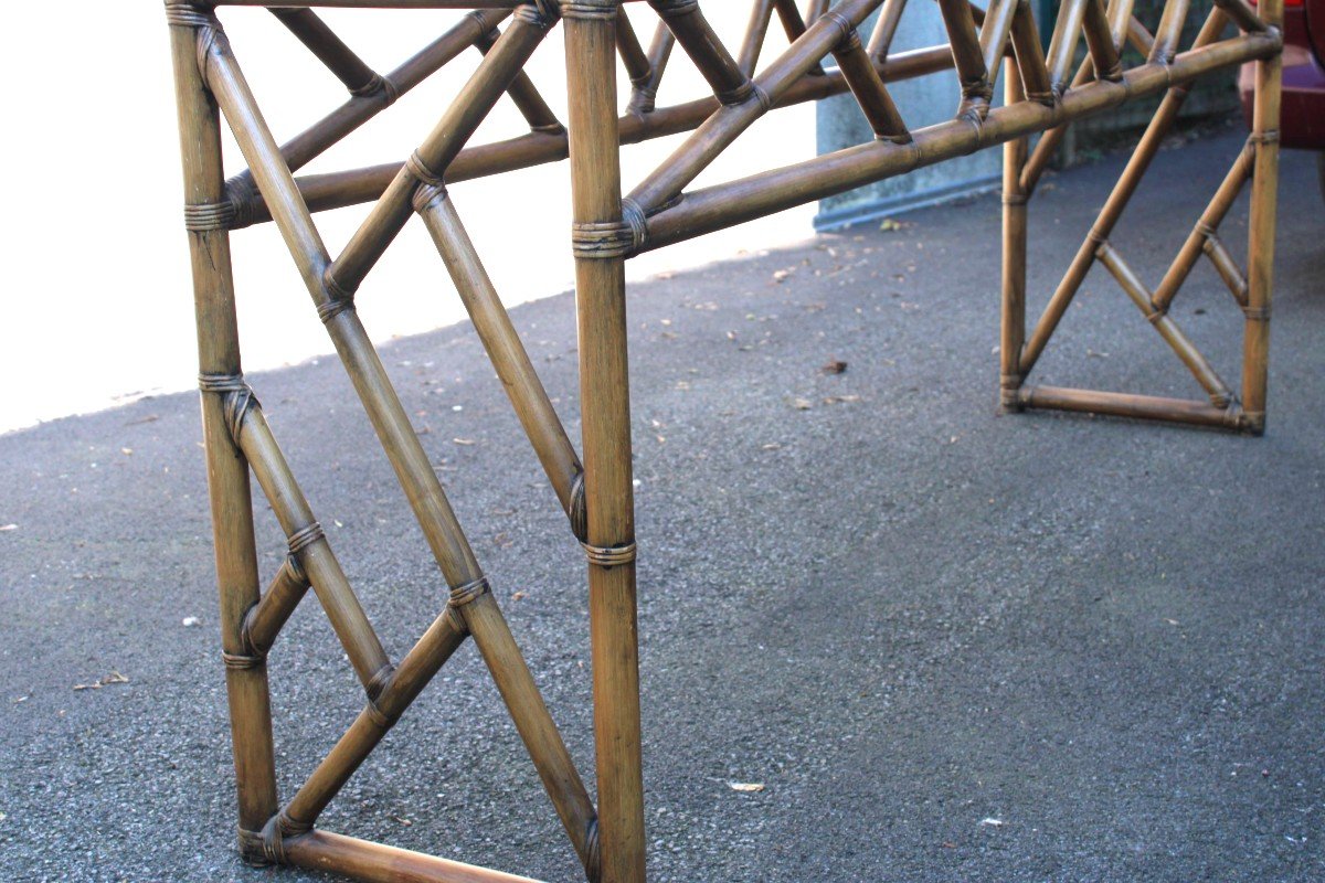 Console vintage en bambou d époque XXeme-photo-4