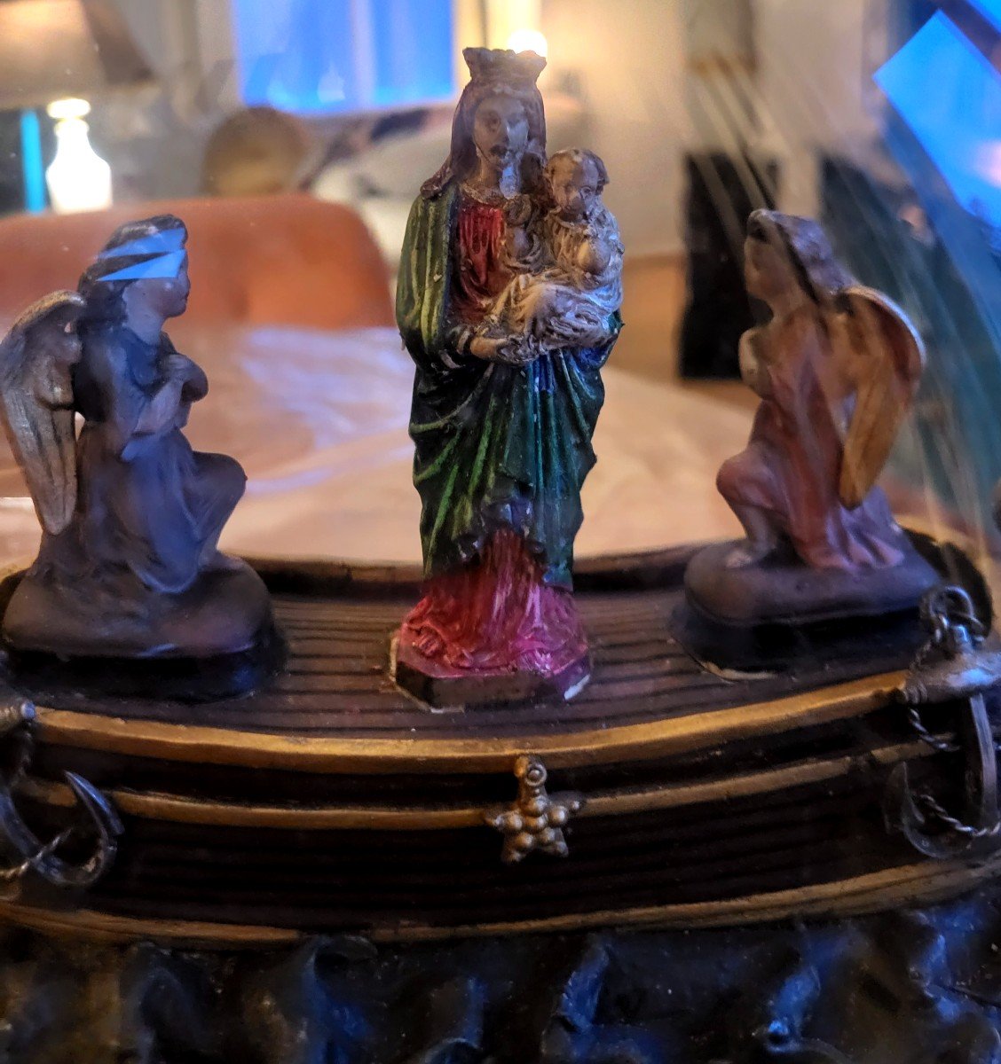 Ex voto marin sous cloche Époque XIXEME -photo-5