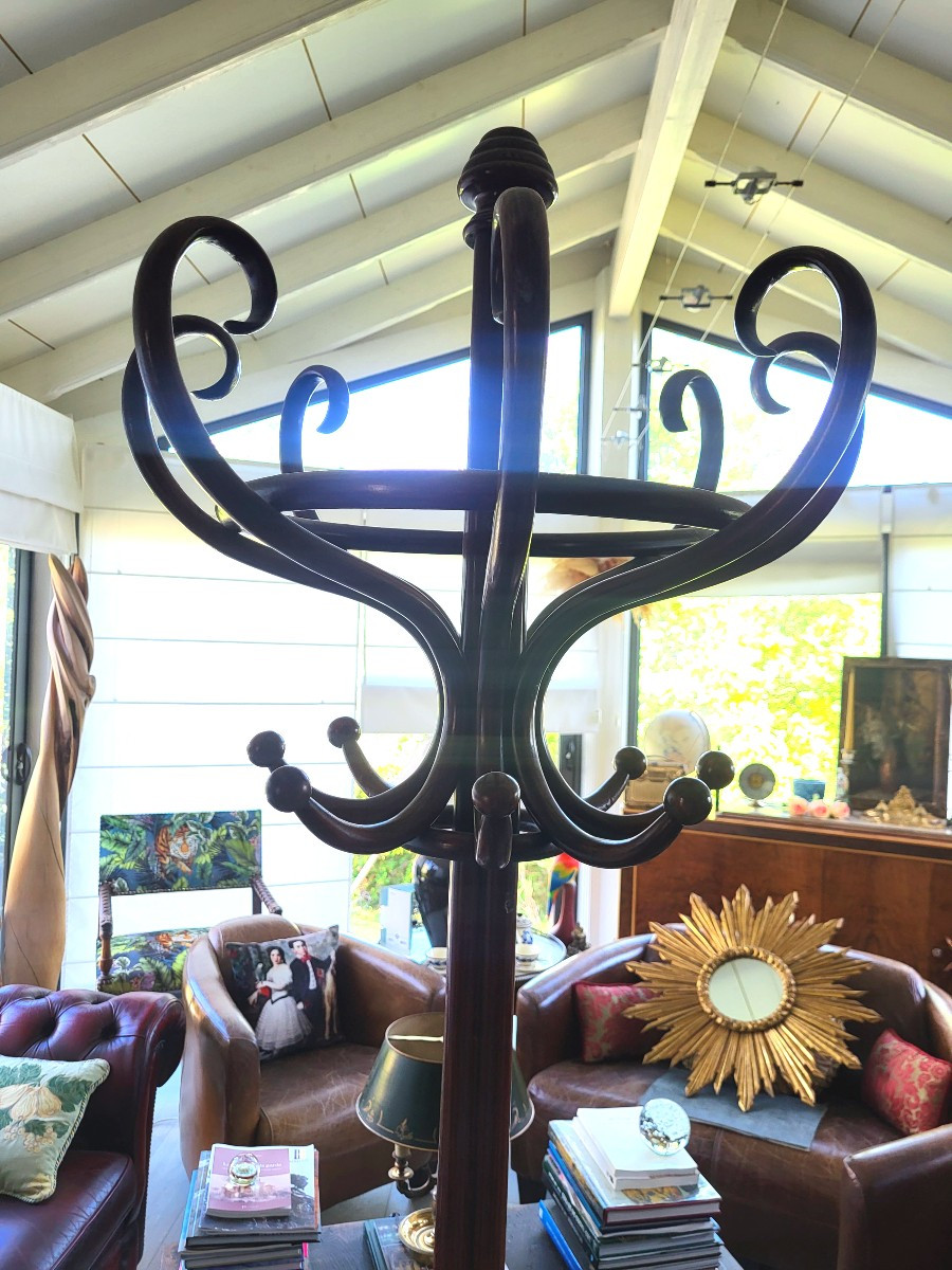 Parrot Coat Rack, Art Nouveau, Thonet Sign-photo-3