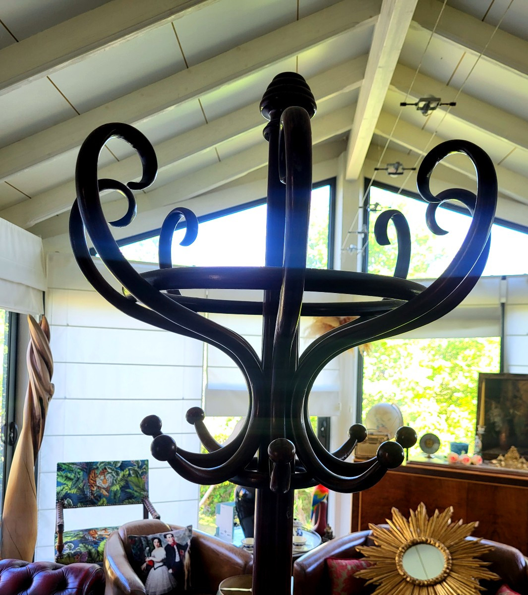 Parrot Coat Rack, Art Nouveau, Thonet Sign-photo-3
