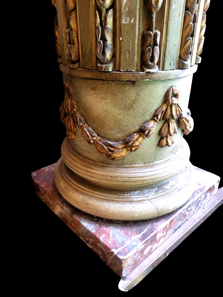 Ornamental Column In A Neoclassical Style - 19th Century-photo-3