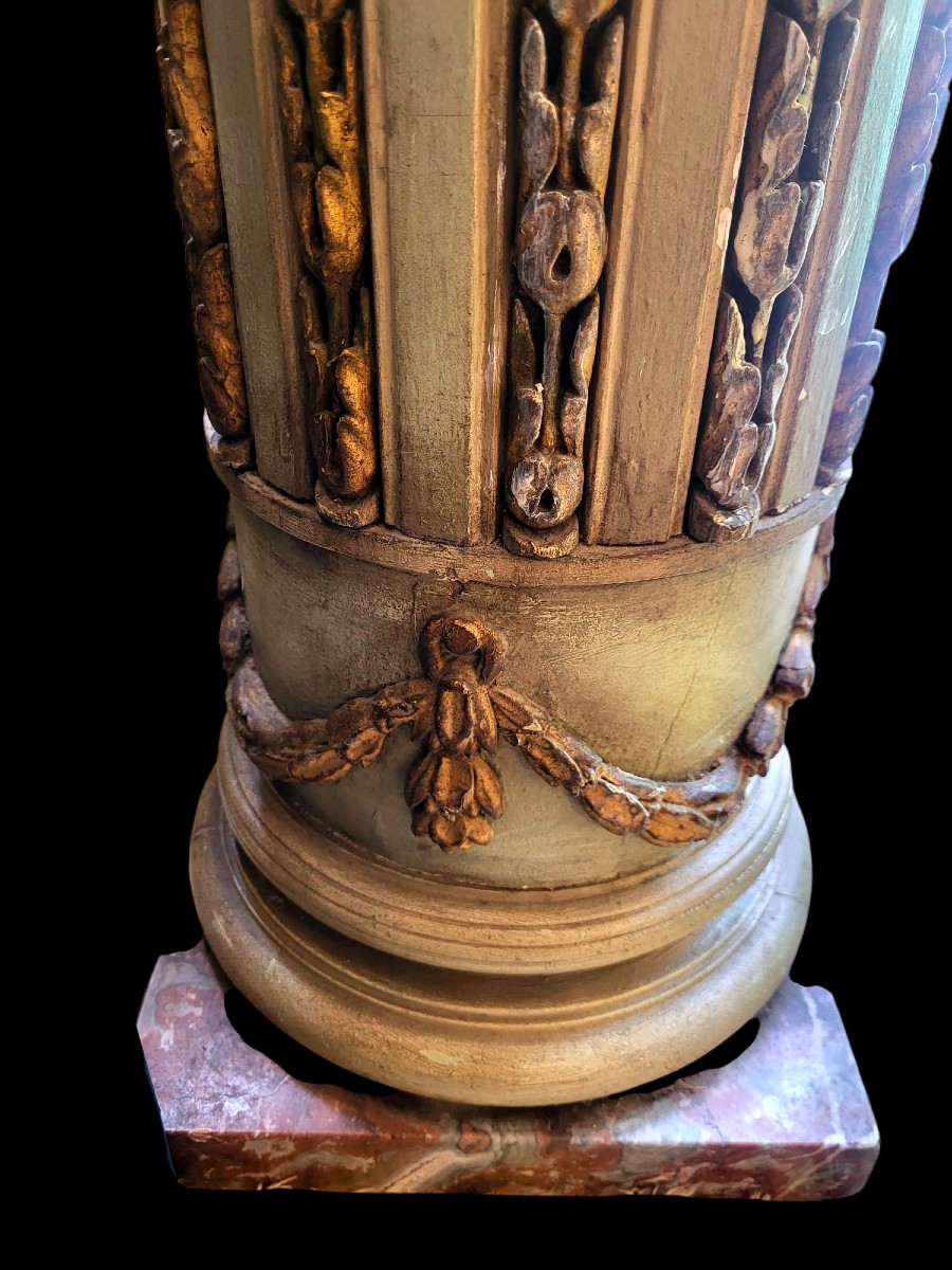 Ornamental Column In A Neoclassical Style - 19th Century-photo-4