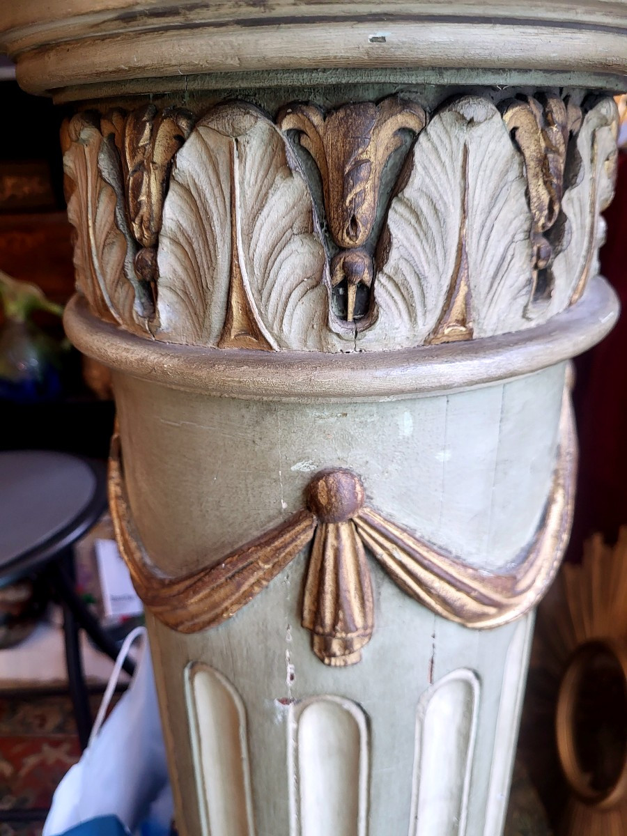 Ornamental Column In A Neoclassical Style - 19th Century-photo-4