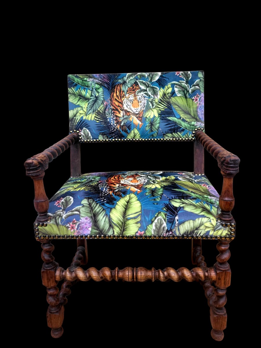 Fauteuil Louis XIII revisite - XXeme