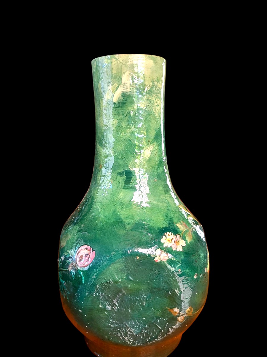 Pair Of Ceramic Vases, Slip Signed Lefront - 19th Century-photo-4