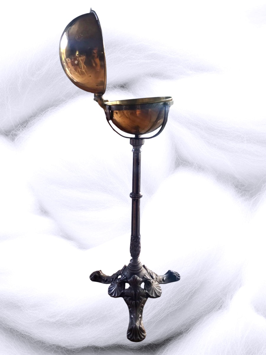 Brass Sponge Ball On Cast Iron Base, Rare Model - 20th Century-photo-6