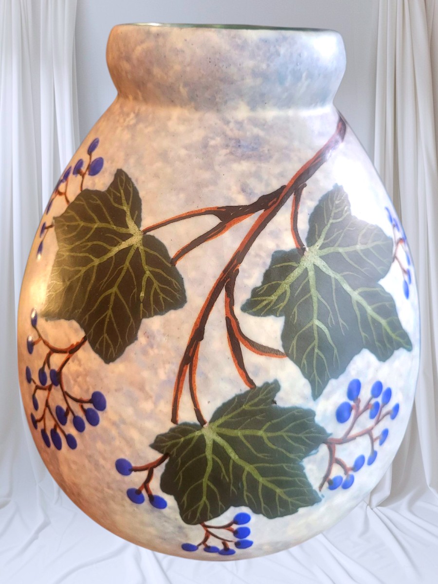 Vase en céramique signé Louis Dage  - Epoque XXeme