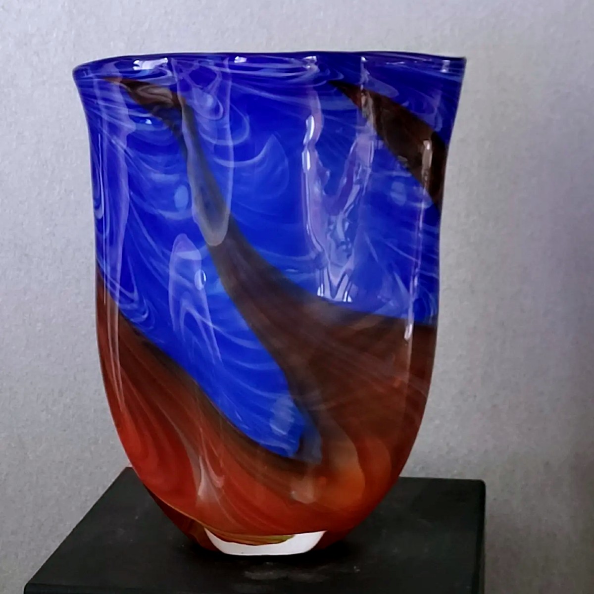 Vase vintage en verrre soufflé de Murano - Epoque XXème-photo-2