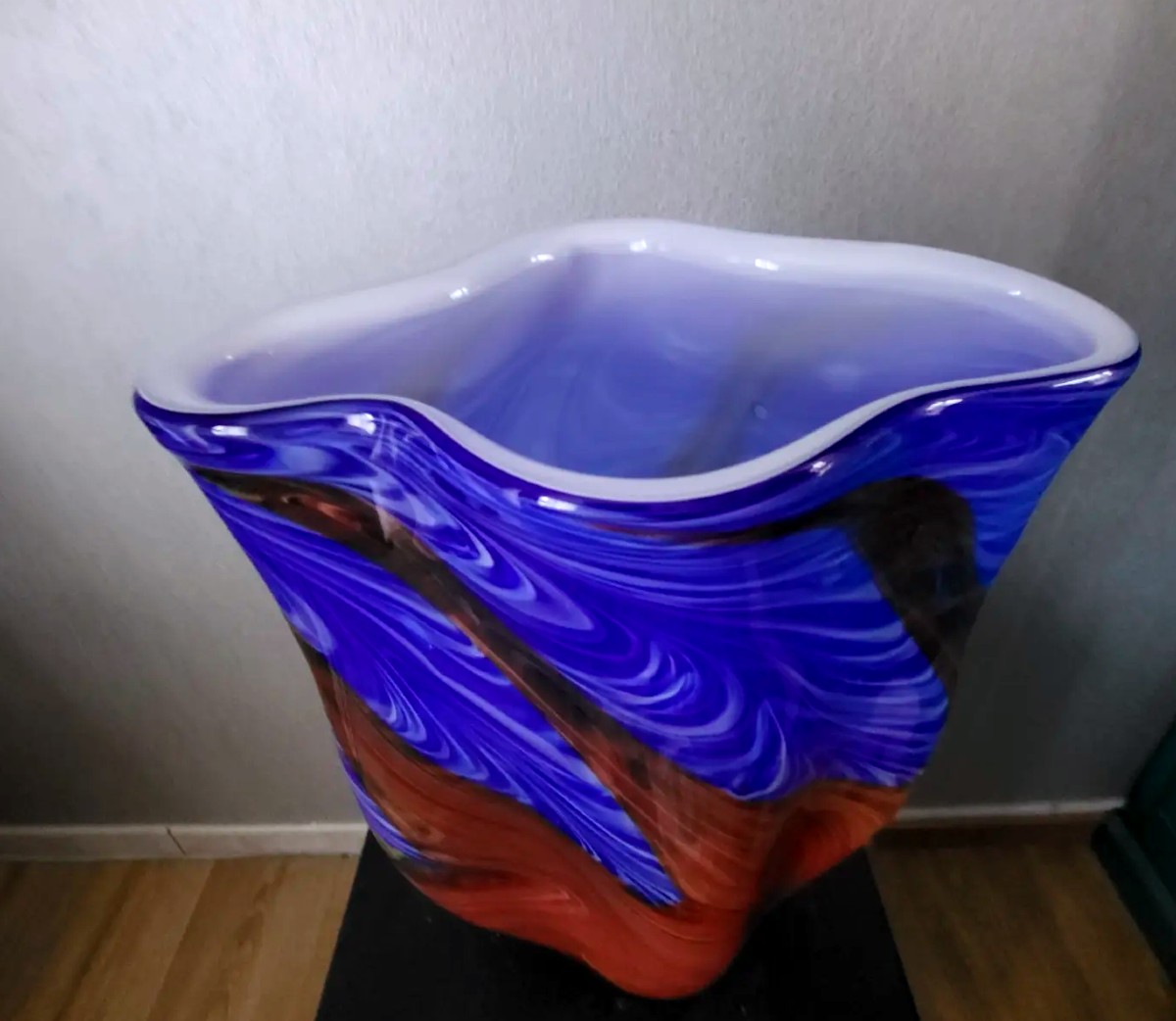 Vase vintage en verrre soufflé de Murano - Epoque XXème-photo-3