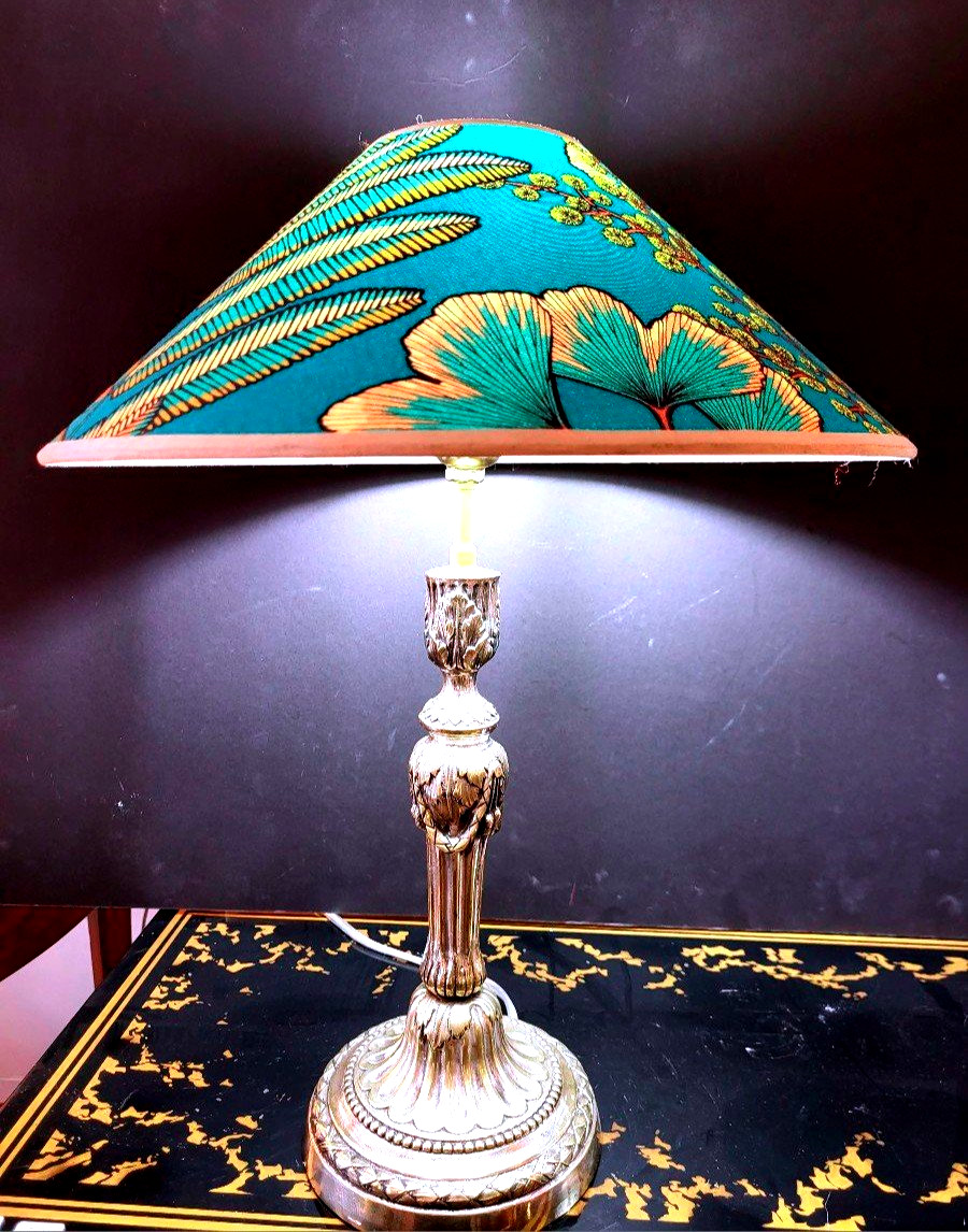 Pair Of Silver-plated Bronze Lamps - 18th Century-photo-3