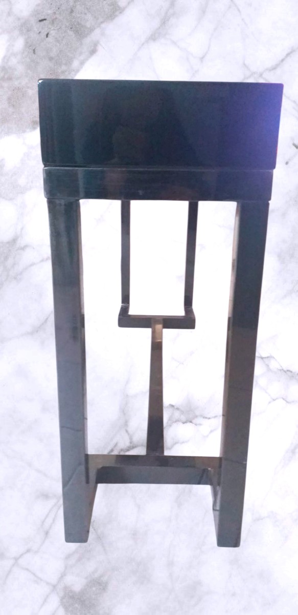 Console en laque noire, art deco- XXeme-photo-2