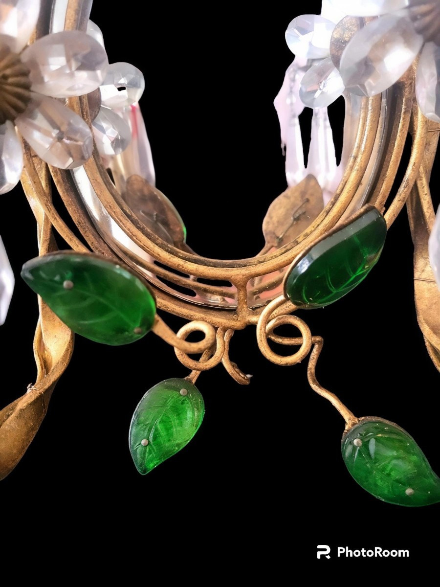 Pair Of Wall Sconces Attributed To La Maison Bagues - 1950-photo-4