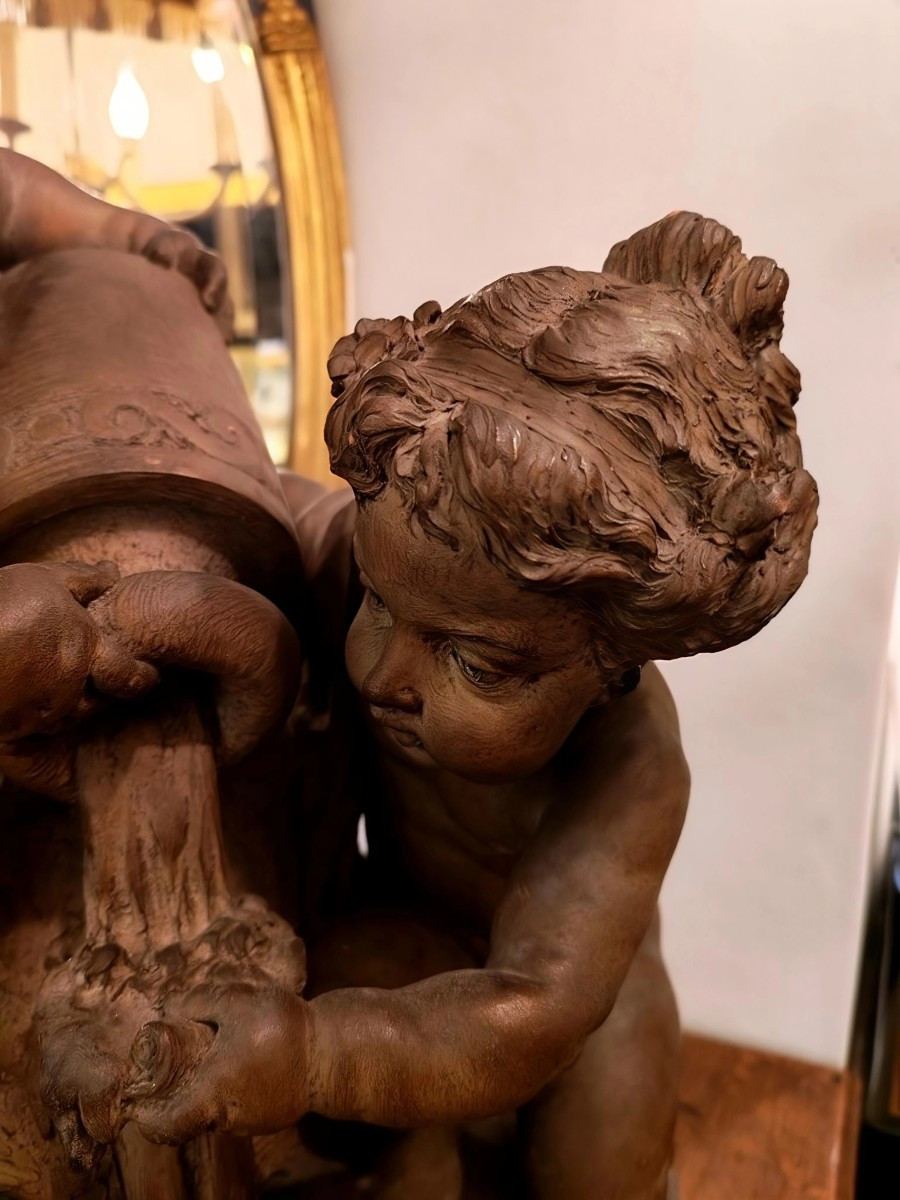 Important Terracotta Sculpture Signed And Dated Boizot, 1773-photo-2