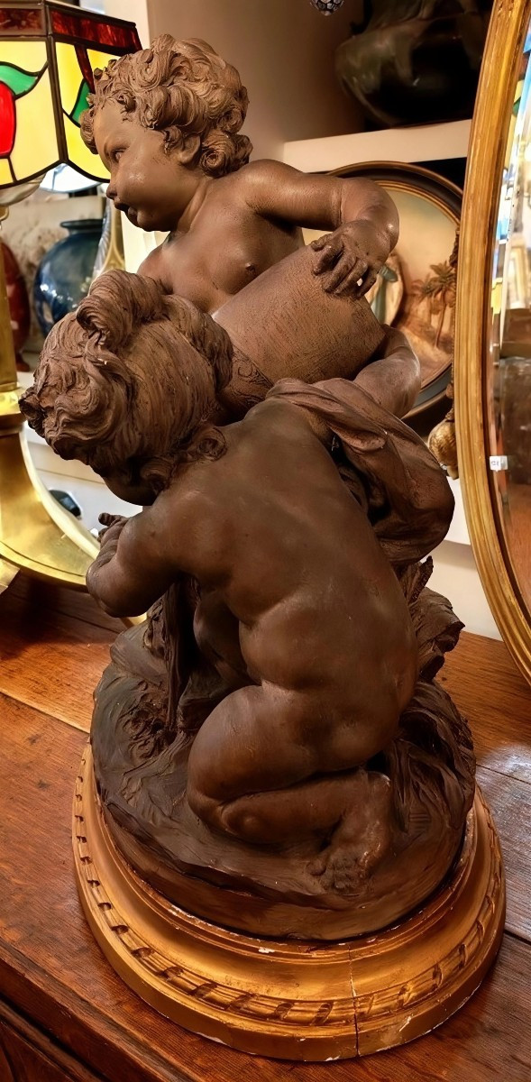 Important Terracotta Sculpture Signed And Dated Boizot, 1773-photo-3