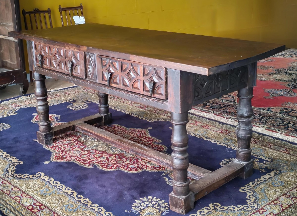 Table de réfectoire espagnole debut XVIIIeme-photo-2