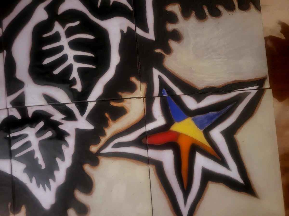 Lot de 9 carreaux en céramique émaillée Jean Lurçat - Xxeme-photo-2