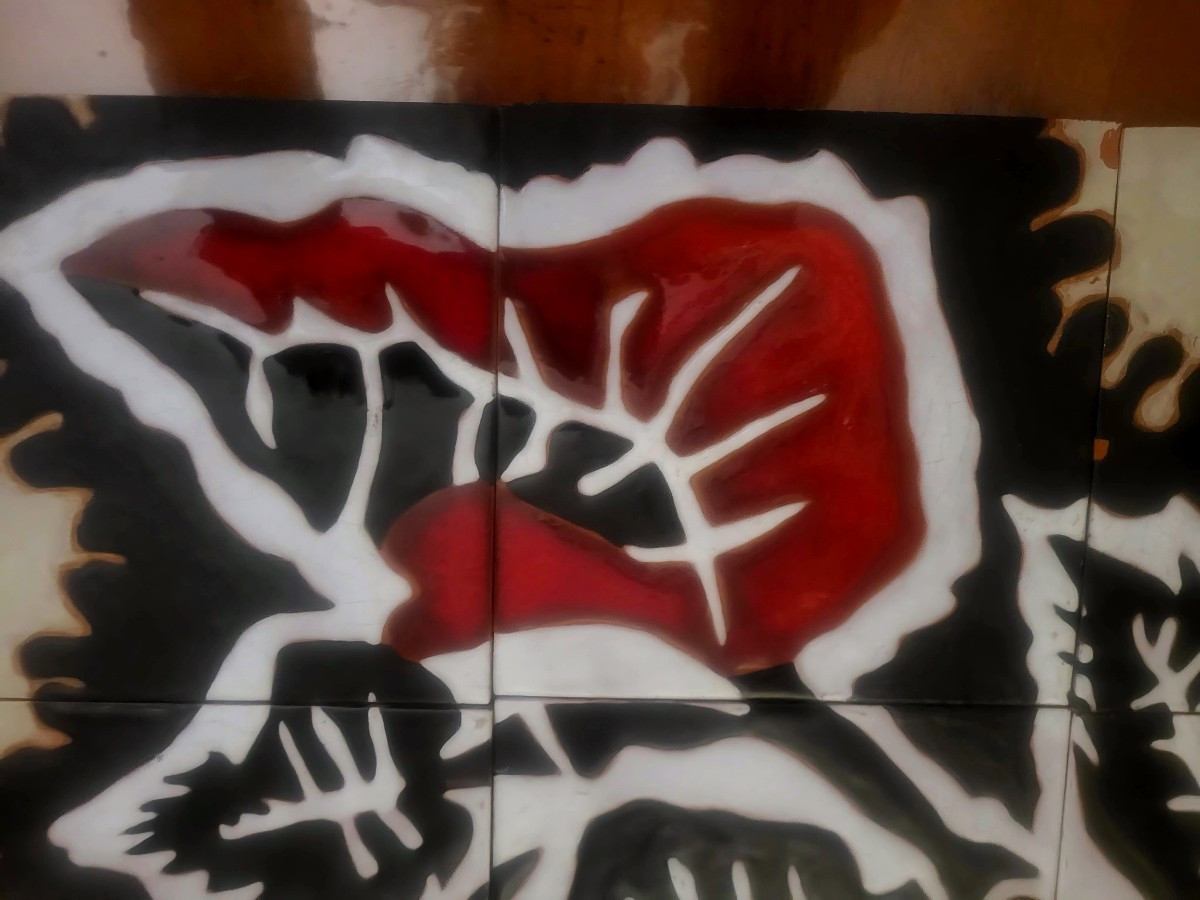 Lot de 9 carreaux en céramique émaillée Jean Lurçat - Xxeme-photo-3