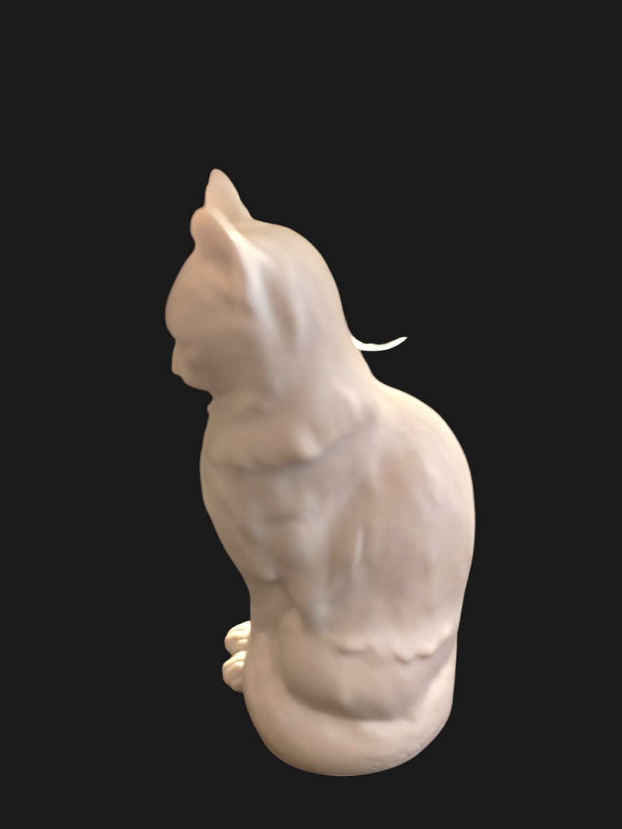 Edouard- Marcel SANDOZ chat assis numero 2 biscuit de Sèvres -photo-3