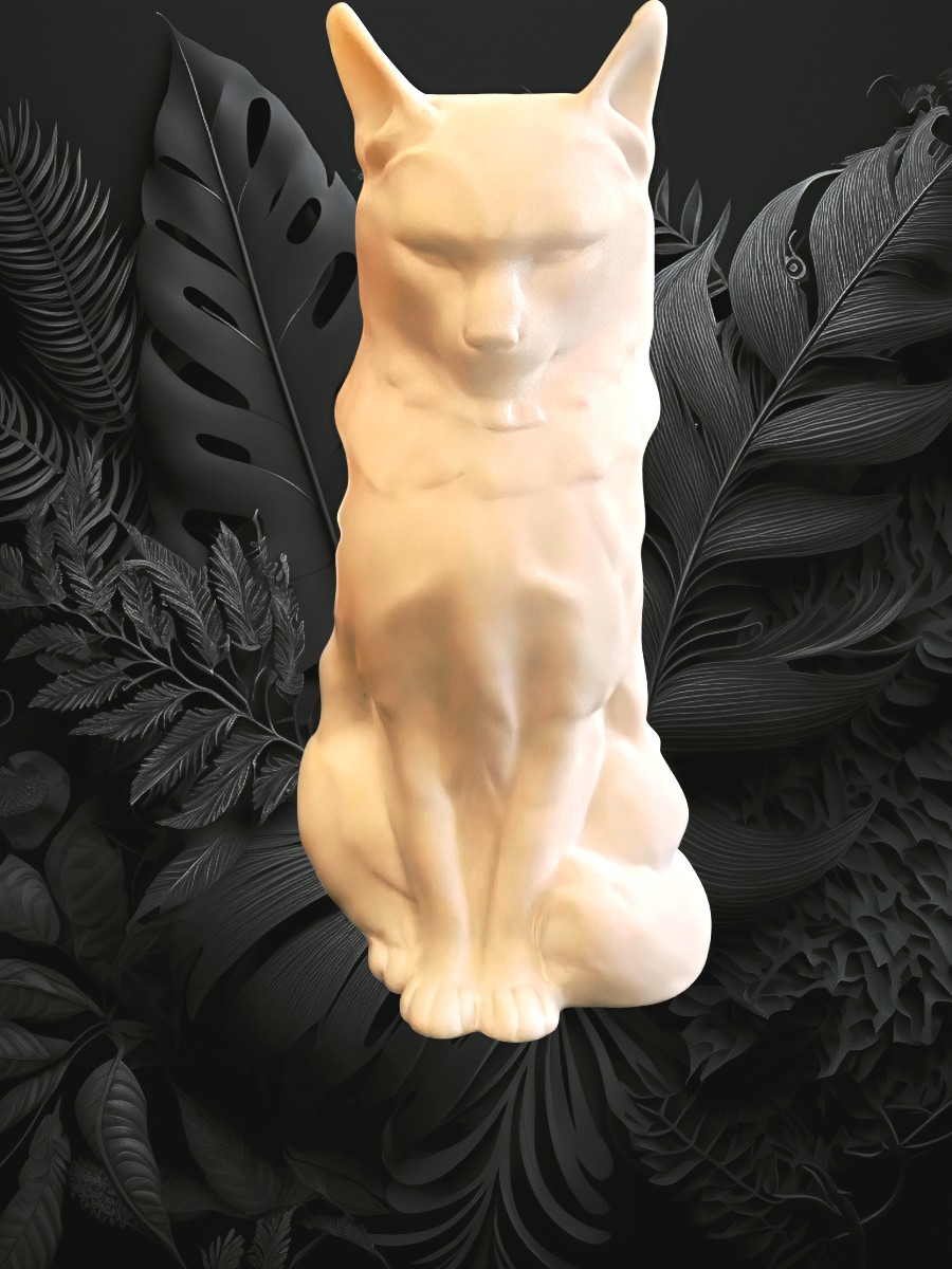 Edouard- Marcel SANDOZ chat assis numero 2 biscuit de Sèvres 