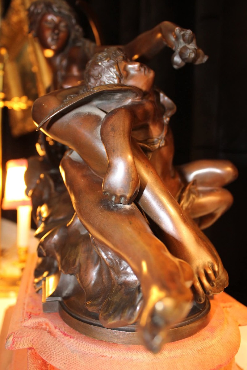 Bronze De Milieu Diane La Chasseresse Signe Félix Coutant XIXeme-photo-3