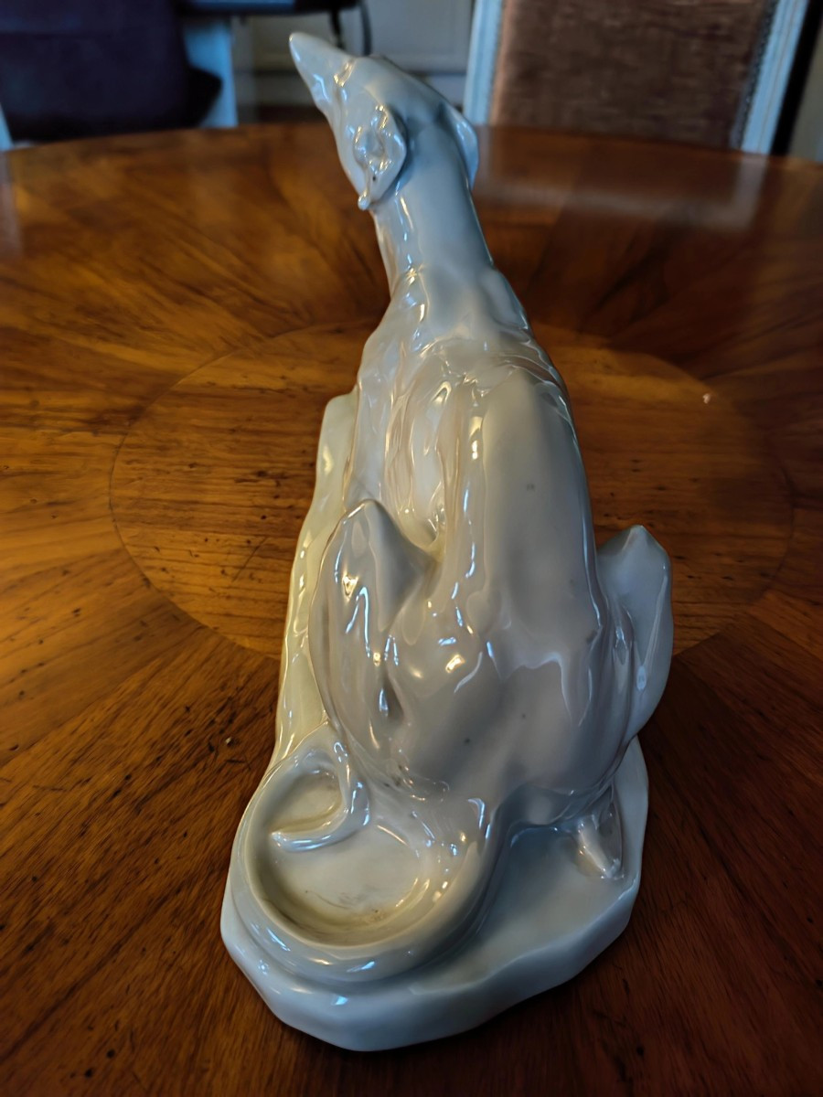 Sloughi Dog By Camille Tharaud, Art Deco-photo-2