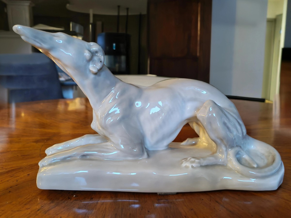 Sloughi Dog By Camille Tharaud, Art Deco