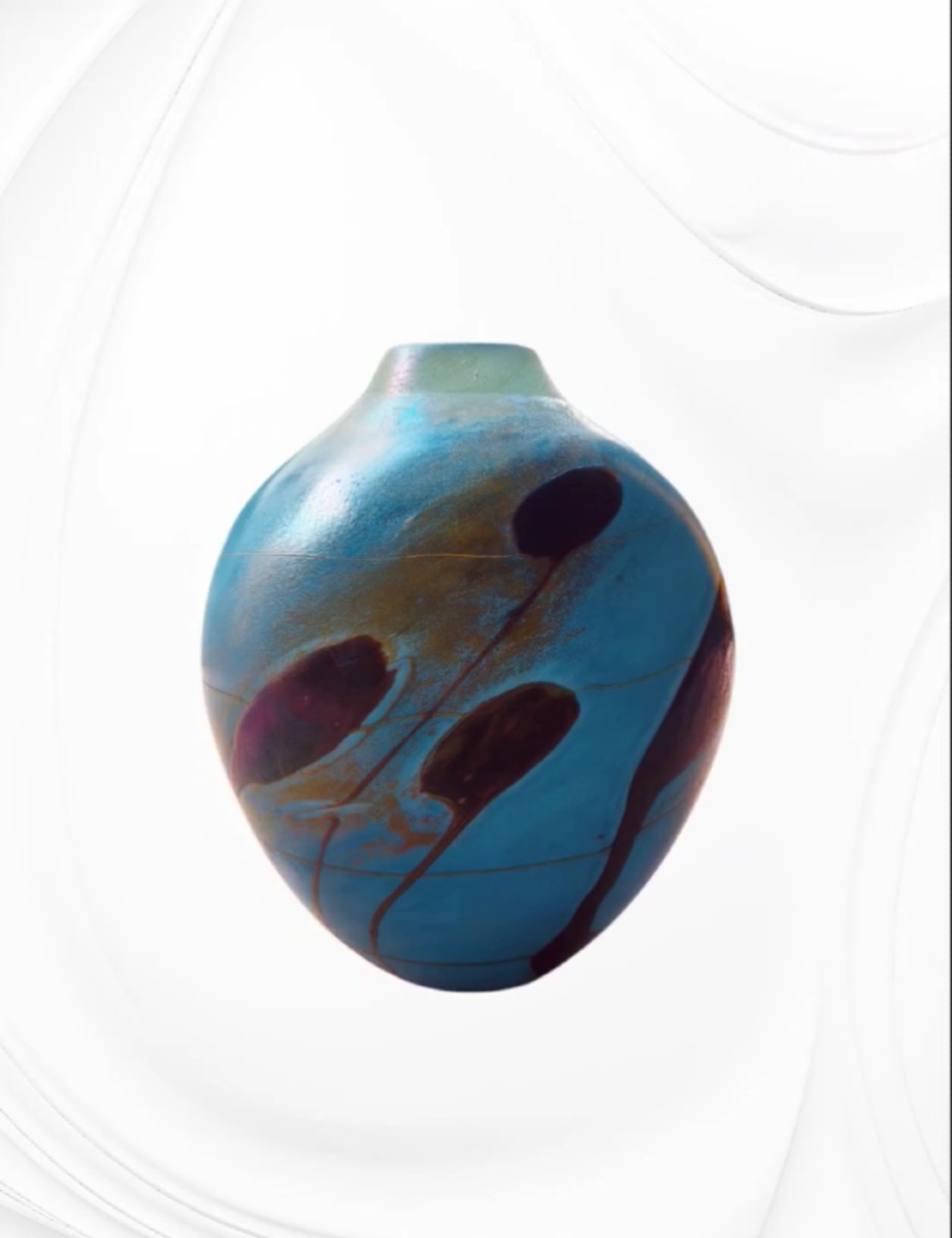 Vase ovoïde contemporain signe ADA LOUMANI -photo-2