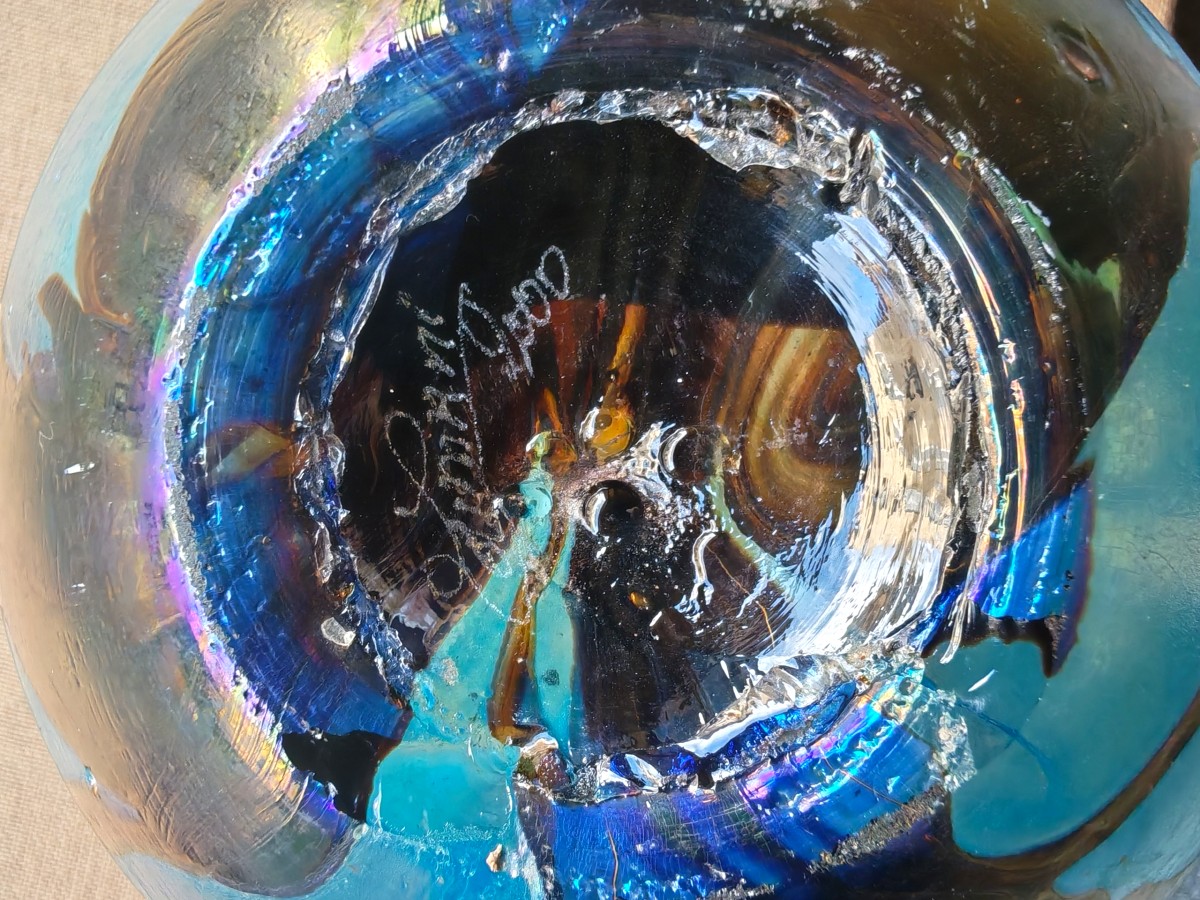 Vase ovoïde contemporain signe ADA LOUMANI -photo-1