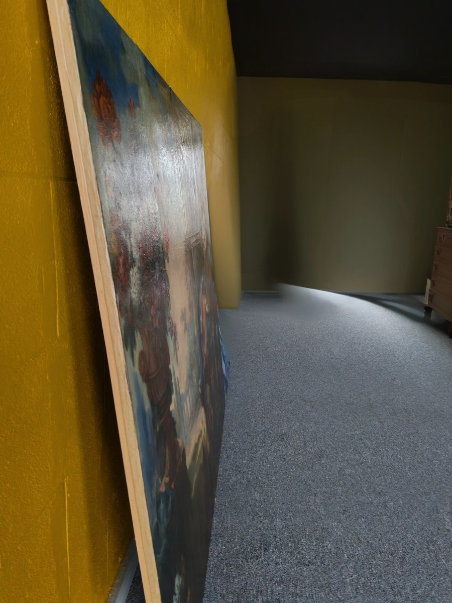 Important Painting, Oil On Canvas, 19th Century-photo-4