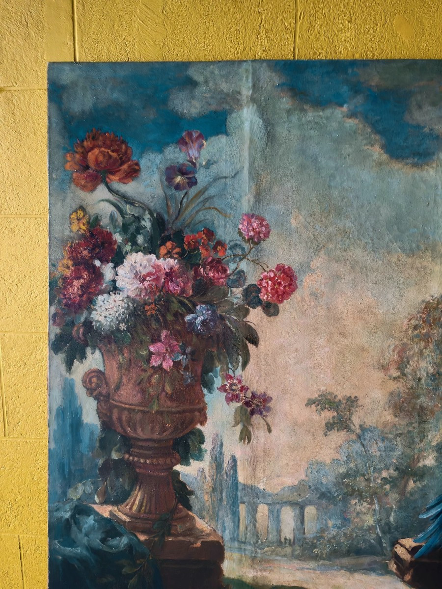 Important Painting, Oil On Canvas, 19th Century-photo-1