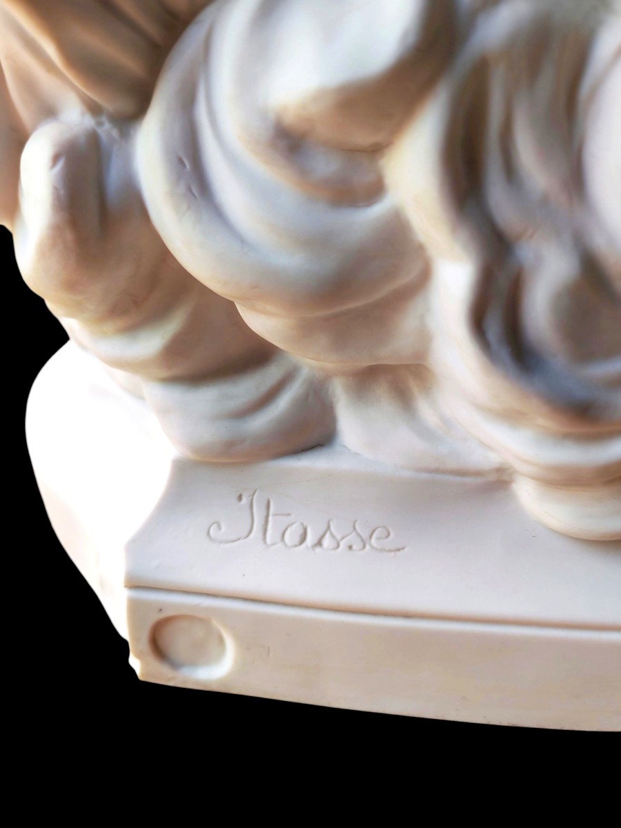 Sculpture Cookie Mat Le Jour La Nuit Signed Itasse 19th Century-photo-1