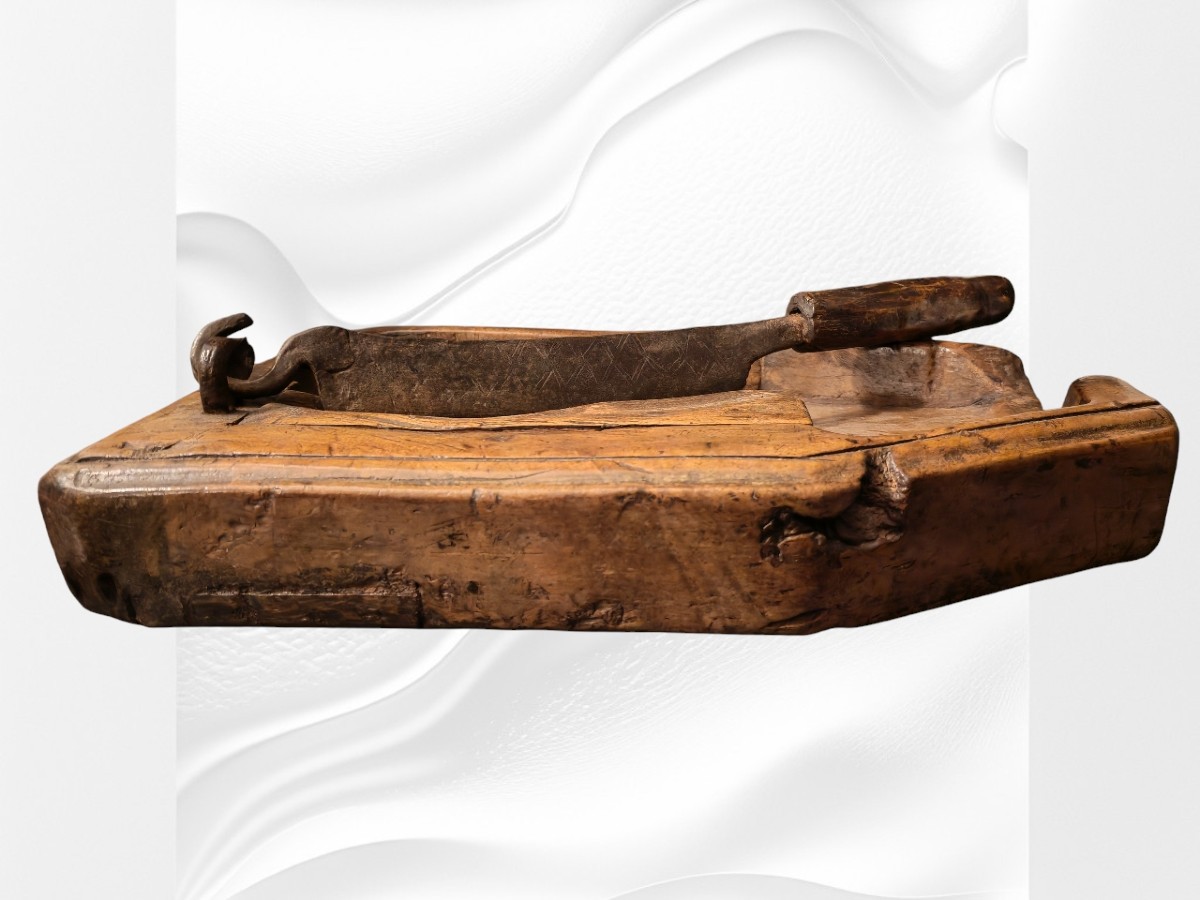 Tranche pain en bois massif authentique - XVIIème-photo-2