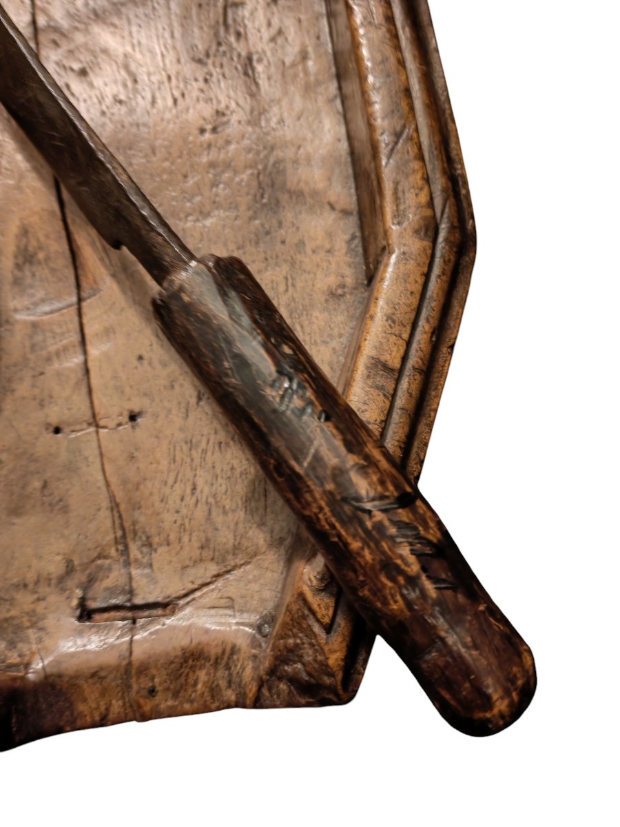 Tranche pain en bois massif authentique - XVIIème-photo-4