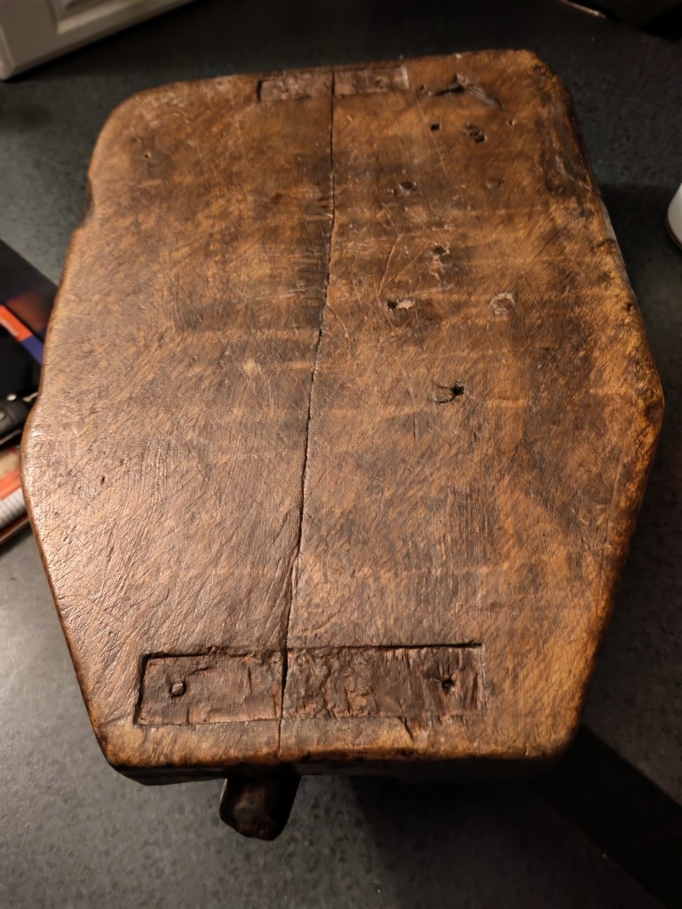 Tranche pain en bois massif authentique - XVIIème-photo-3