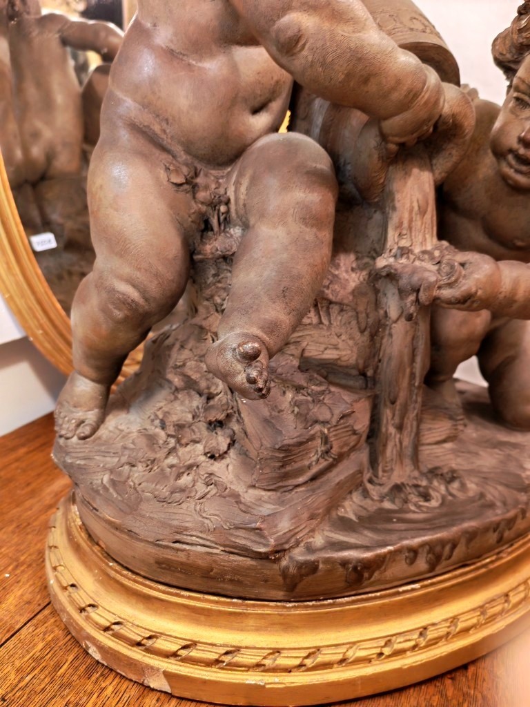 Large Terracotta Sculpture Signed And Dated Boizot, 1773-photo-1