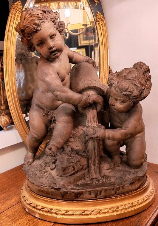 Large Terracotta Sculpture Signed And Dated Boizot, 1773