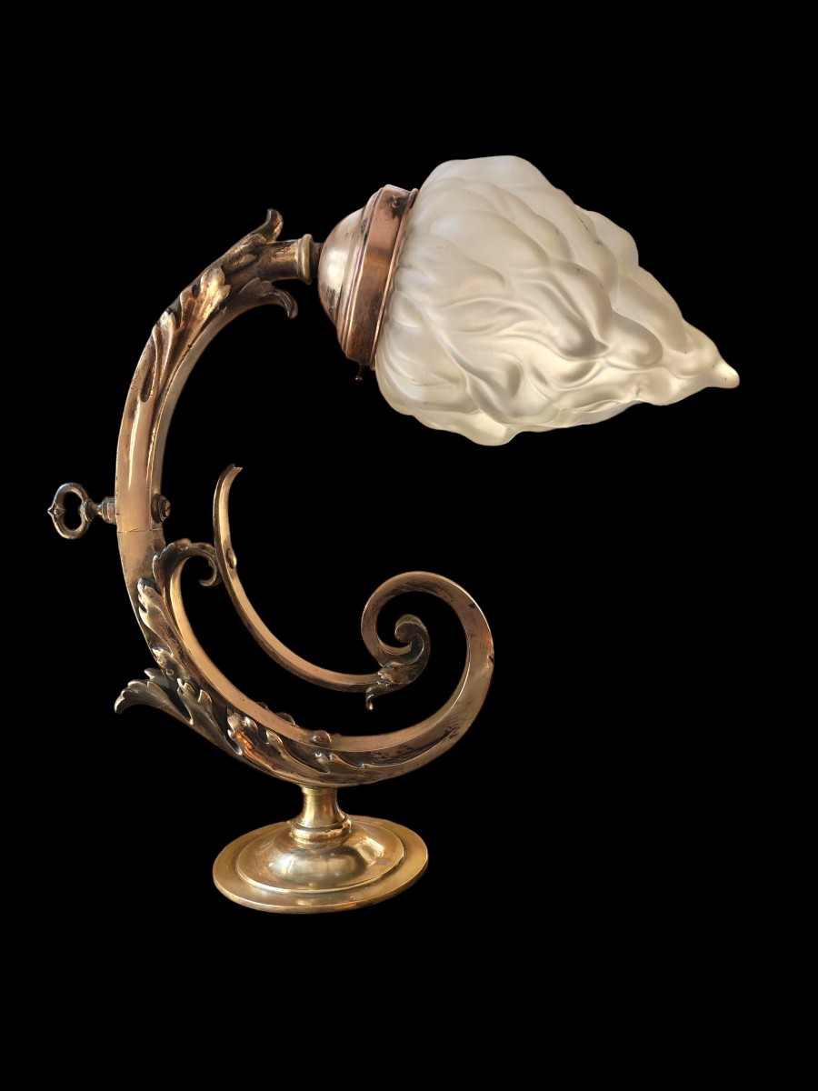 Paire d appliques en bronze Art Nouveau XIXeme-photo-2