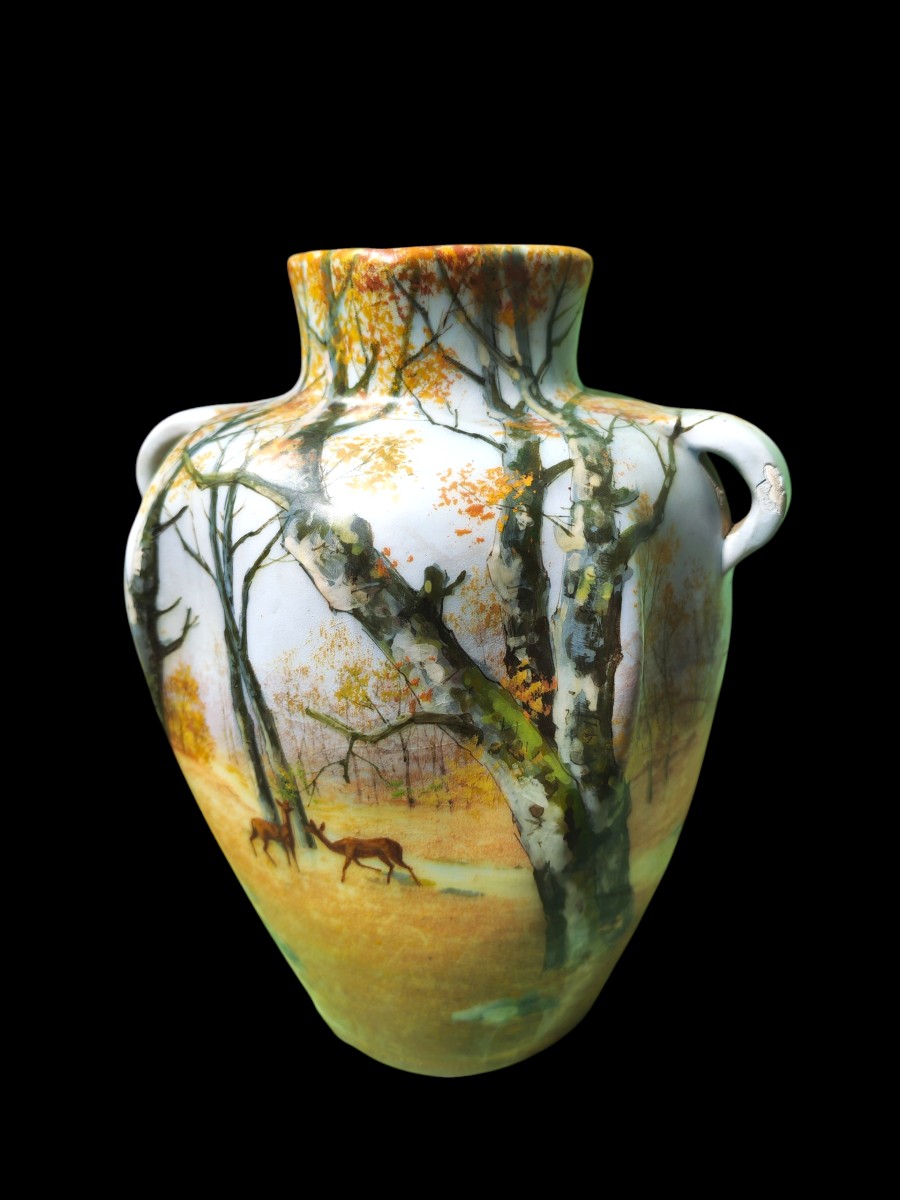 Vase Art Nouveau Massier signe Delphin Massier-XIXème 