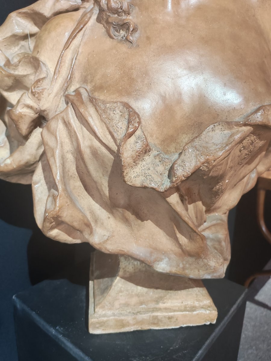 Grand modèle d'atelier de Jean-Baptiste Carpeaux , (1827-1875)  buste aux roses XIXeme-photo-1