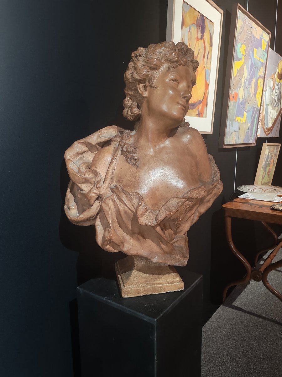 Grand modèle d'atelier de Jean-Baptiste Carpeaux , (1827-1875)  buste aux roses XIXeme-photo-7