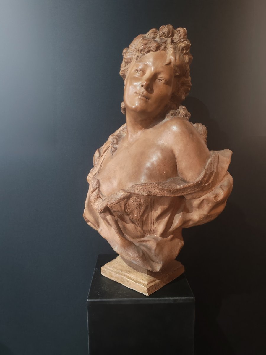 Grand modèle d'atelier de Jean-Baptiste Carpeaux , (1827-1875)  buste aux roses XIXeme