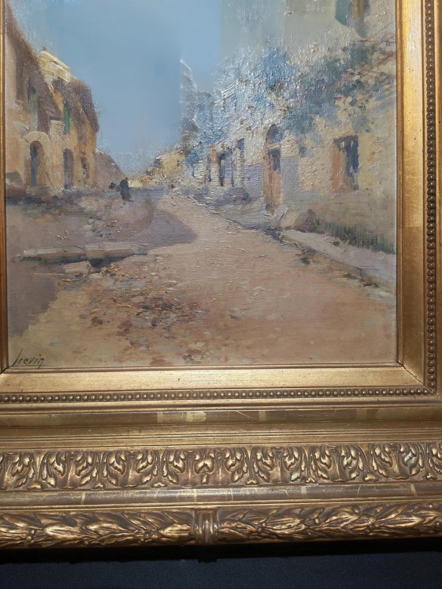Peinture à l'huile sur toile signée « Lieven » (1854–1941) —  pseudonyme du peintre Galoue-photo-3